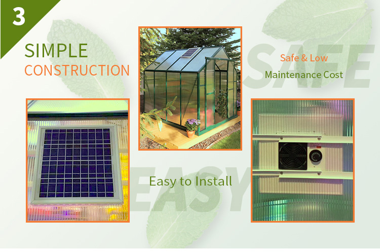 Ventilateur solaire pour la ventilation de serre